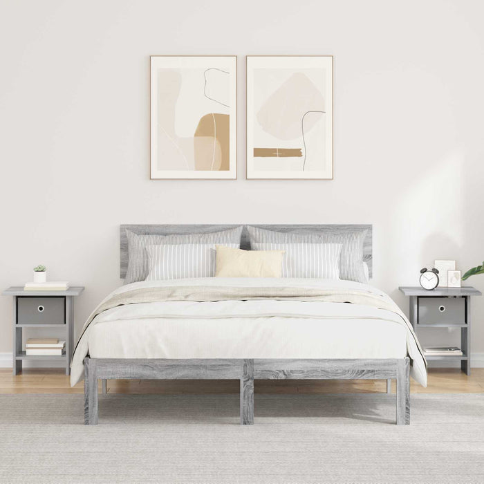 Noptieră 2 pcs Gri Sonoma 41 x 40 x 45 cm Lemn compozit - WALTI WALTI