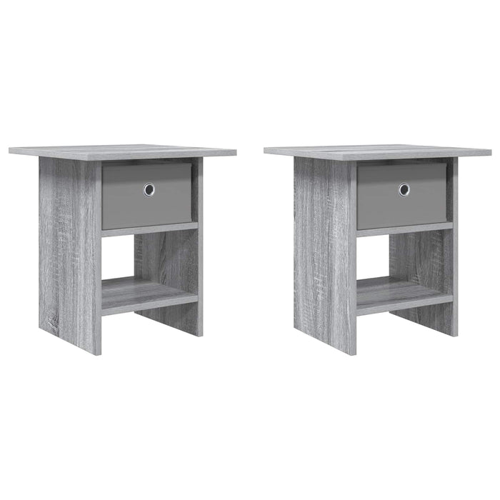 Noptieră 2 pcs Gri Sonoma 41 x 40 x 45 cm Lemn compozit - WALTI WALTI