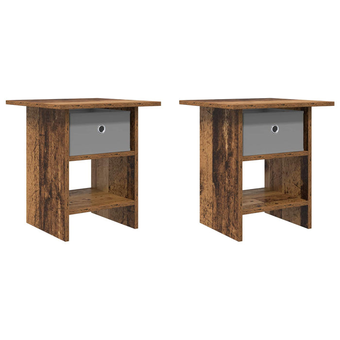 Noptieră 2 pcs Lemn vechi 41 x 40 x 45 cm Lemn compozit - WALTI WALTI