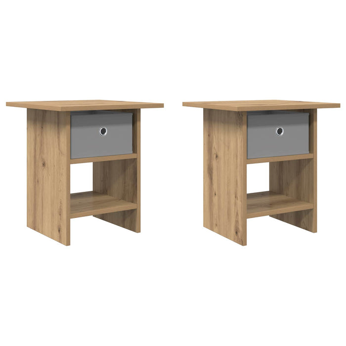 Noptieră 2 pcs Stejar Artizanal 41 x 40 x 45 cm Lemn compozit - WALTI WALTI