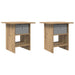 Noptieră 2 pcs Stejar Artizanal 41 x 40 x 45 cm Lemn compozit - WALTI WALTI