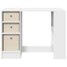 Birou cu sertar cu raft Alb 100 x 40 x 75 cm Lemn compozit - WALTI WALTI