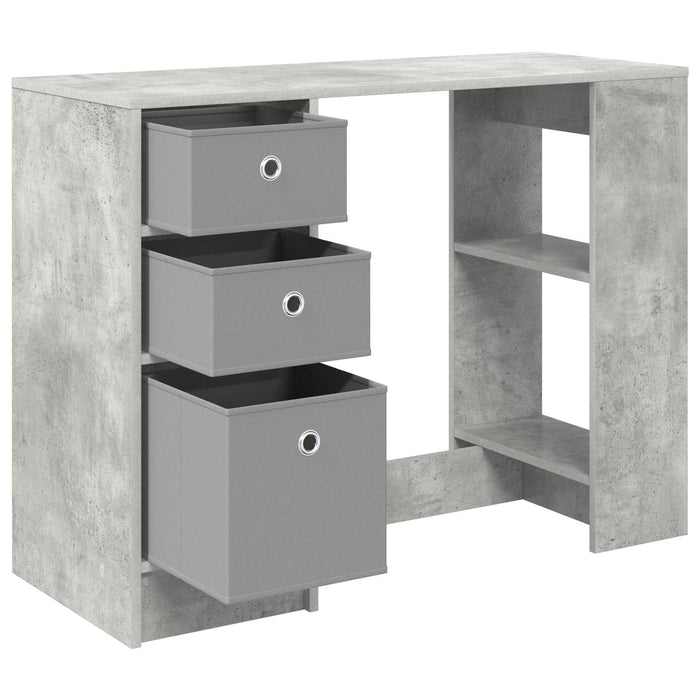 Birou cu sertar Gri din beton 100 x 40 x 75 cm Lemn compozit - WALTI WALTI
