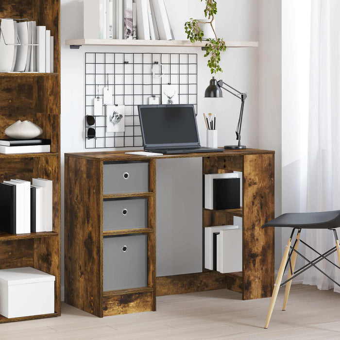 Birou cu sertar Stejar fumuriu 100 x 40 x 75 cm Lemn compozit - WALTI WALTI