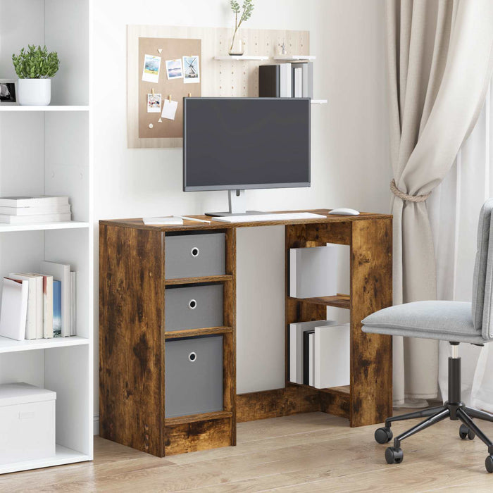 Birou cu sertar Stejar fumuriu 100 x 40 x 75 cm Lemn compozit - WALTI WALTI