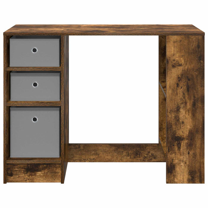 Birou cu sertar Stejar fumuriu 100 x 40 x 75 cm Lemn compozit - WALTI WALTI