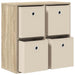 Bufet cu sertar Stejar Sonoma 59,5 x 27 x 57 cm - WALTI WALTI