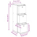 Bufet cu sertar Gri din beton 35 x 32 x 99,5 cm - WALTI WALTI
