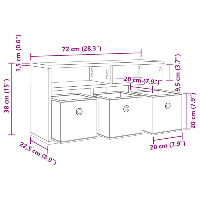Bucătărie joasă cu sertar Stejar Sonoma 72 x 22,5 x 38 cm - WALTI WALTI