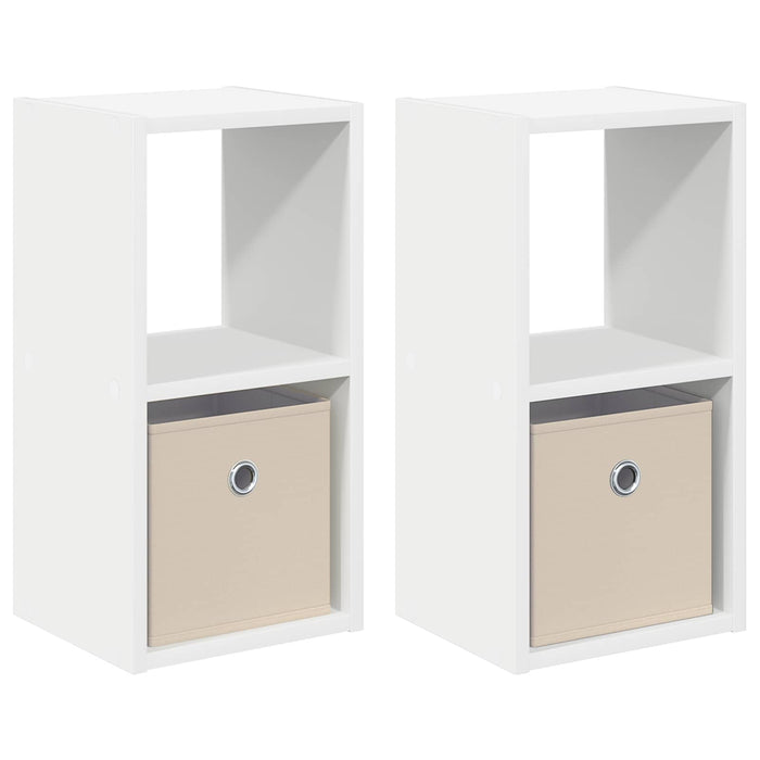 Noptieră cu sertar 2 pcs Alb 25,5 x 22 x 49,5 cm Lemn compozit - WALTI WALTI