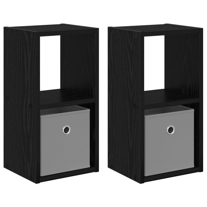 Noptieră 2 pcs Stejar Negru 25,5 x 22 x 49,5 cm Lemn compozit - WALTI WALTI