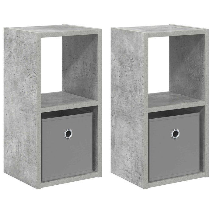Noptieră 2 pcs Gri din beton 25,5 x 22 x 49,5 cm Lemn compozit - WALTI WALTI