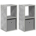 Noptieră 2 pcs Gri din beton 25,5 x 22 x 49,5 cm Lemn compozit - WALTI WALTI