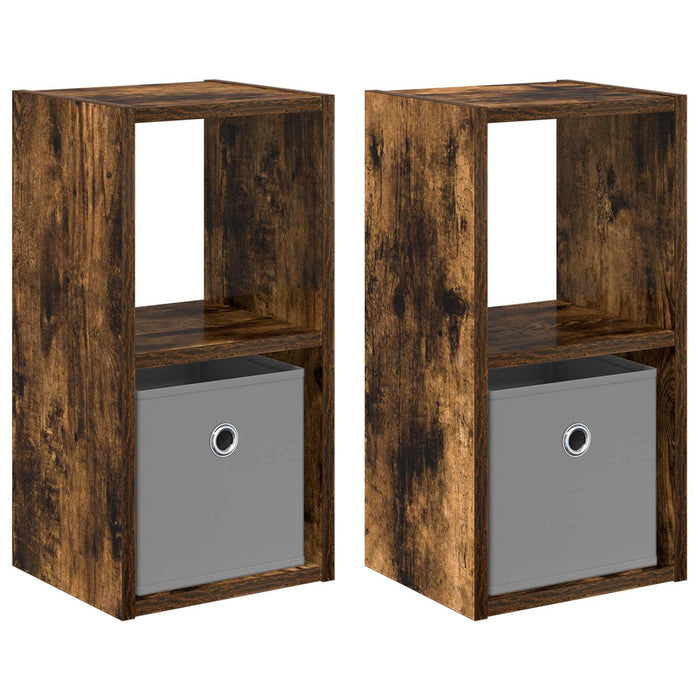 Noptieră 2 pcs Stejar fumuriu 25,5 x 22 x 49,5 cm Lemn compozit - WALTI WALTI