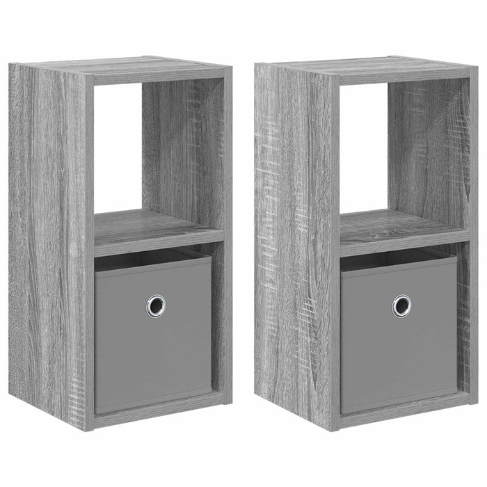 Noptieră 2 pcs Gri Sonoma 25,5 x 22 x 49,5 cm Lemn compozit - WALTI WALTI