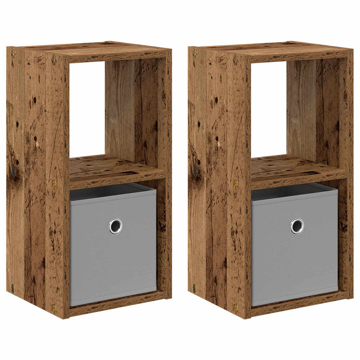 Noptieră 2 pcs Lemn vechi 25,5 x 22 x 49,5 cm Lemn compozit - WALTI WALTI