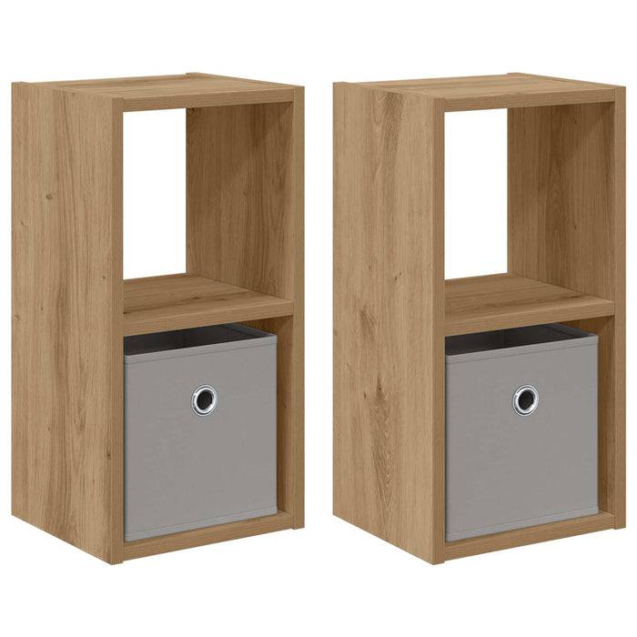 Noptieră cu sertar 2 pcs Stejar Artizanal 25,5 x 22 x 49,5 cm - WALTI WALTI