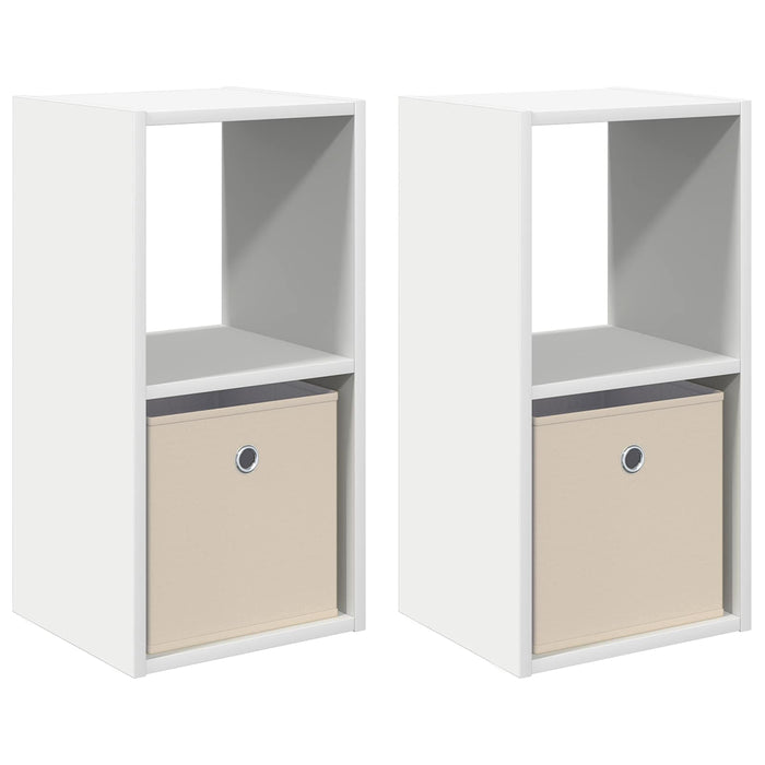 Noptieră cu sertar 2 pcs Alb 30,5 x 27 x 59,5 cm Lemn compozit - WALTI WALTI