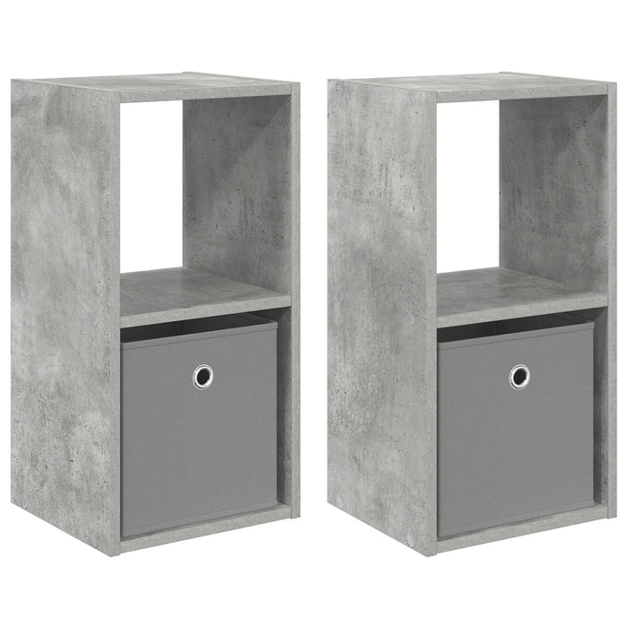 Noptieră 2 pcs Gri din beton 30,5 x 27 x 59,5 cm Lemn compozit - WALTI WALTI