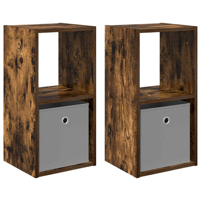 Noptieră 2 pcs Stejar fumuriu 30,5 x 27 x 59,5 cm Lemn compozit - WALTI WALTI