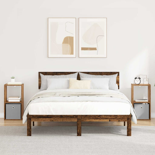 Noptieră 2 pcs Lemn vechi 30,5 x 27 x 59,5 cm Lemn compozit - WALTI WALTI