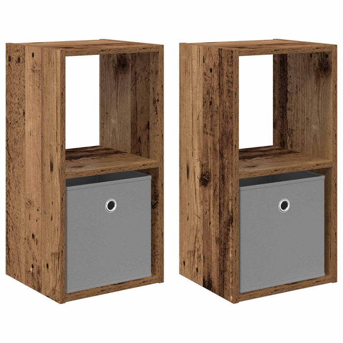 Noptieră 2 pcs Lemn vechi 30,5 x 27 x 59,5 cm Lemn compozit - WALTI WALTI