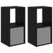 Noptieră 2 pcs Stejar Negru 35 x 32 x 68,5 cm Lemn compozit - WALTI WALTI