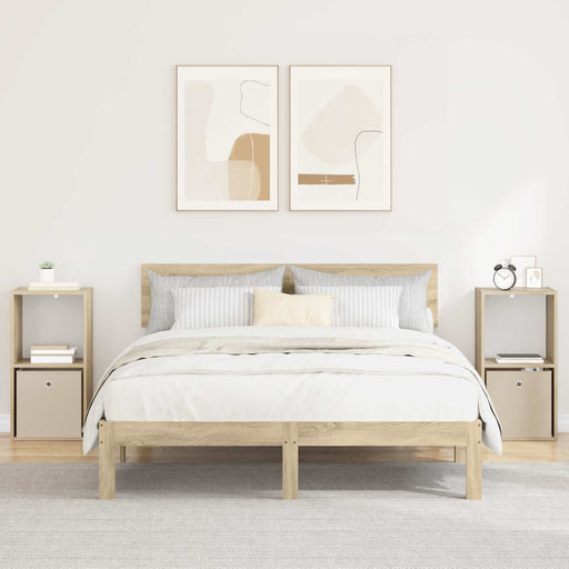 Noptieră 2 pcs Stejar Sonoma 35 x 32 x 68,5 cm Lemn compozit - WALTI WALTI