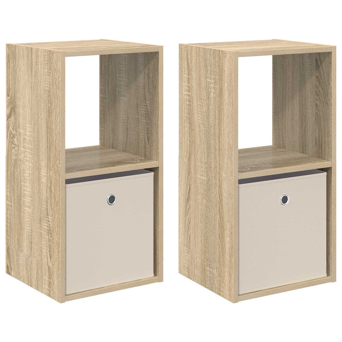 Noptieră 2 pcs Stejar Sonoma 35 x 32 x 68,5 cm Lemn compozit - WALTI WALTI