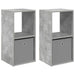 Noptieră 2 pcs Gri din beton 35 x 32 x 68,5 cm Lemn compozit - WALTI WALTI
