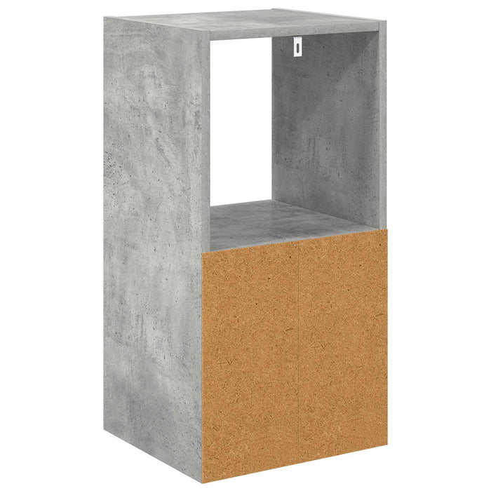 Noptieră 2 pcs Gri din beton 35 x 32 x 68,5 cm Lemn compozit - WALTI WALTI