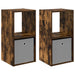 Noptieră 2 pcs Stejar fumuriu 35 x 32 x 68,5 cm Lemn compozit - WALTI WALTI