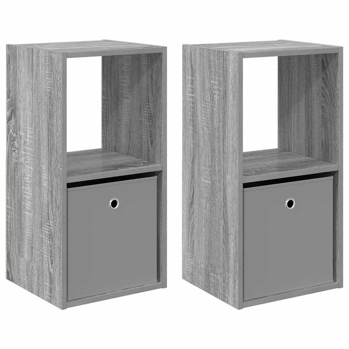 Noptieră 2 pcs Gri Sonoma 35 x 32 x 68,5 cm Lemn compozit - WALTI WALTI