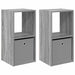Noptieră 2 pcs Gri Sonoma 35 x 32 x 68,5 cm Lemn compozit - WALTI WALTI