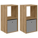 Noptieră 2 pcs Stejar Artizanal 35 x 32 x 68,5 cm Lemn compozit - WALTI WALTI