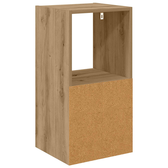 Noptieră 2 pcs Stejar Artizanal 35 x 32 x 68,5 cm Lemn compozit - WALTI WALTI