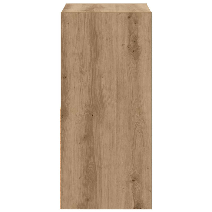 Noptieră 2 pcs Stejar Artizanal 35 x 32 x 68,5 cm Lemn compozit - WALTI WALTI