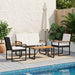 Set de Mobilier pentru Exterior 4 pcs Negru și Alb crem - WALTI WALTI
