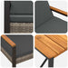 Set de Mobilier pentru Exterior 4 pcs Gri și gri închis - WALTI WALTI