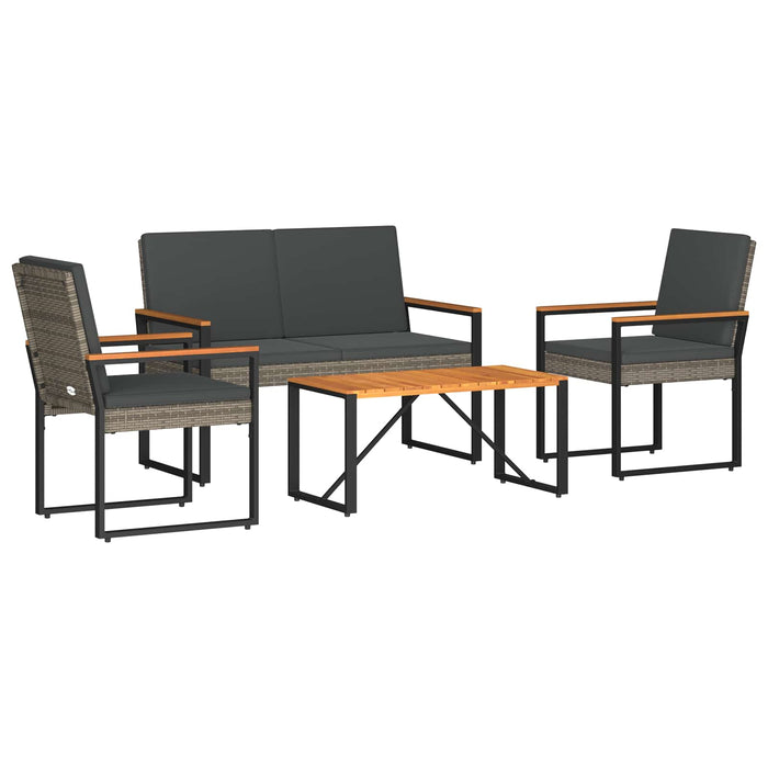 Set de Mobilier pentru Exterior 4 pcs Gri și gri închis - WALTI WALTI