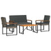 Set de Mobilier pentru Exterior 4 pcs Gri și gri închis - WALTI WALTI
