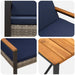 Set de Mobilier pentru Exterior 4 pcs Gri și albastru marin - WALTI WALTI