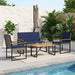 Set de Mobilier pentru Exterior 4 pcs Gri și albastru marin - WALTI WALTI