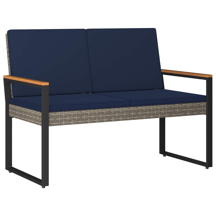 Set de Mobilier pentru Exterior 4 pcs Gri și albastru marin - WALTI WALTI