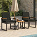Set de Mobilier pentru Exterior cu pernă 3 pcs Negru poliratan - WALTI WALTI