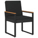 Set de Mobilier pentru Exterior cu pernă 3 pcs Negru poliratan - WALTI WALTI