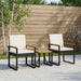 Set de Mobilier pentru Exterior 3 pcs Negru și Alb crem - WALTI WALTI