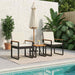 Set de Mobilier pentru Exterior 3 pcs Negru și Alb crem - WALTI WALTI