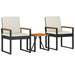 Set de Mobilier pentru Exterior 3 pcs Negru și Alb crem - WALTI WALTI