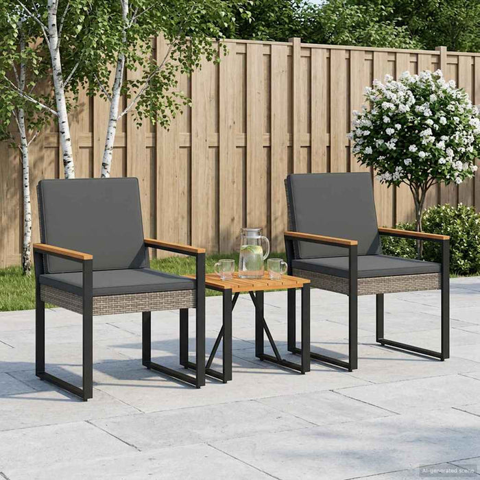 Set de Mobilier pentru Exterior 3 pcs Gri și gri închis - WALTI WALTI
